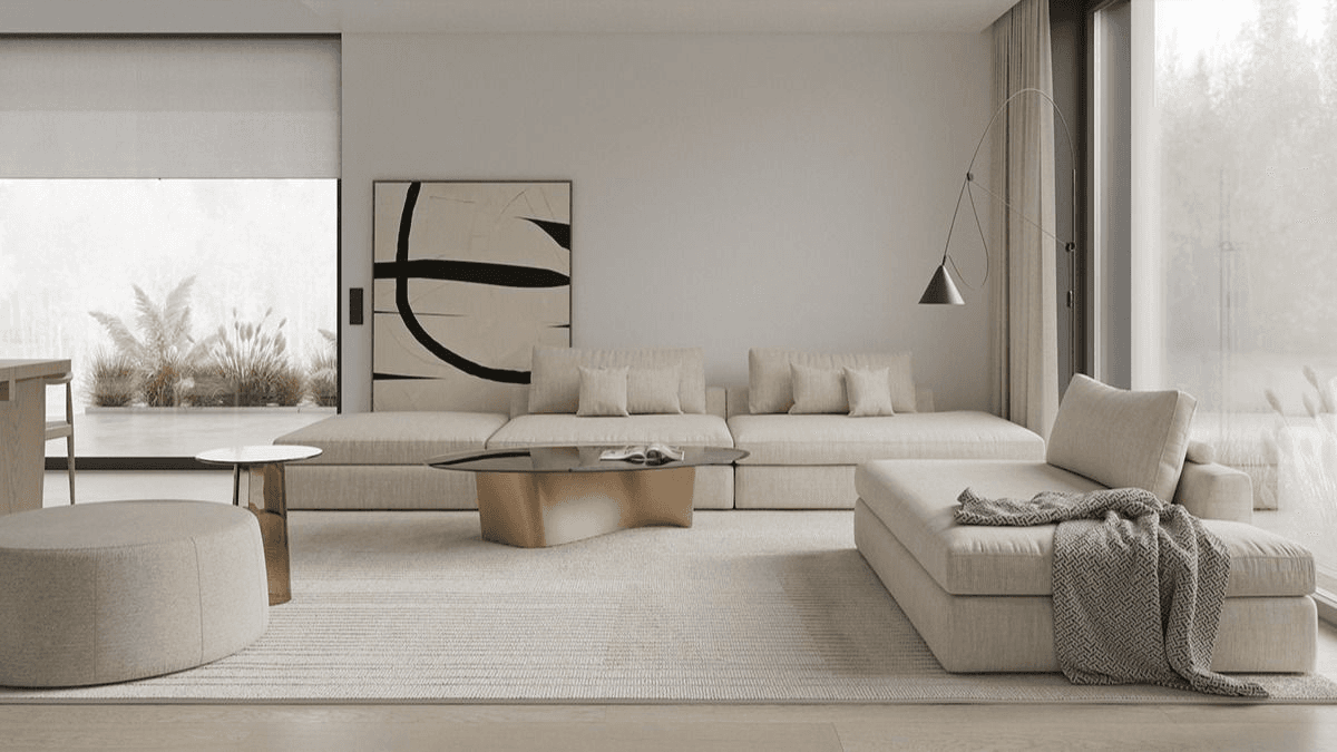 Interior design project example showing affordable room design